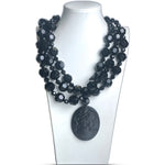 Collana Sfaccettata Alternata Cammeo